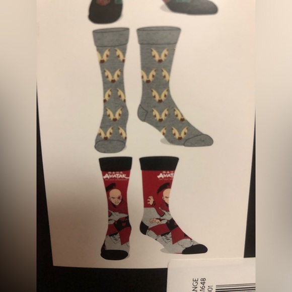 NWT Men's Avatar the Last Airbender 6-Pack Crew Socks Sizes 8-12 - Picture 4 of 5